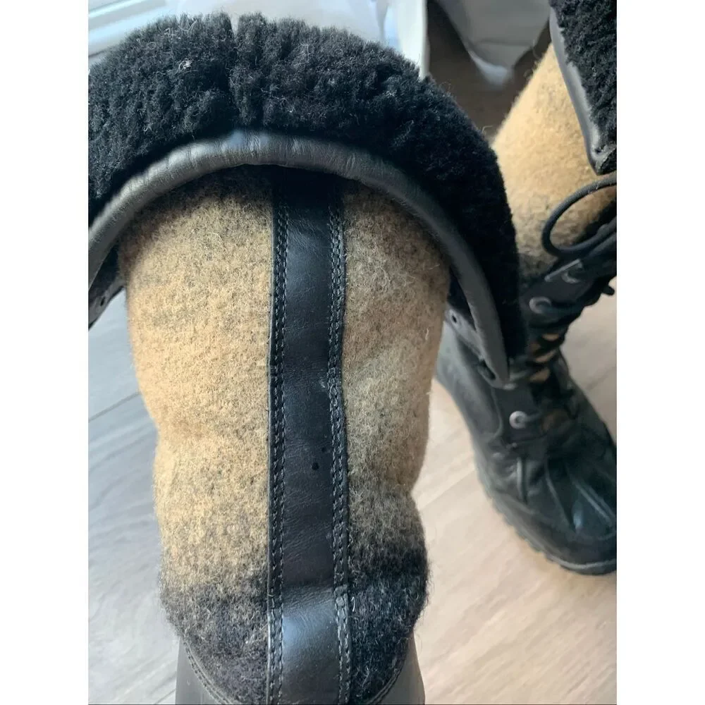 UGG Australia Adirondack Tall Black Brown Ombre size 7